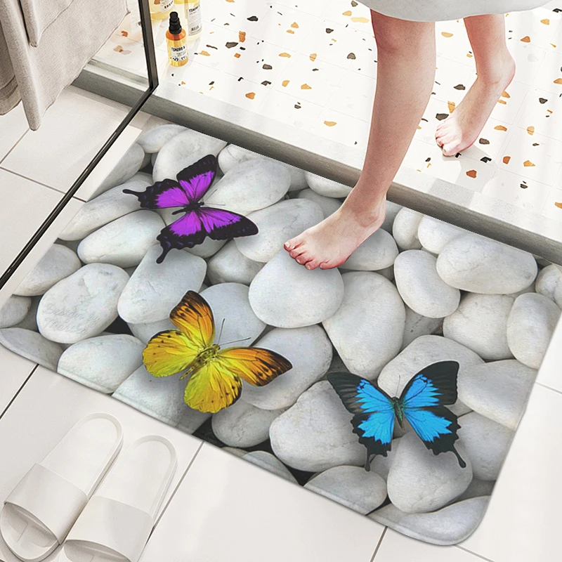 Pebble Stone Bath Porch Foot Mat Non-slip Living Room Balcony Corridor Carpet Slip-resistant Bedroom Rug Home Decor Items