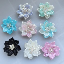New style 40pcs/lot 45mm color Plastic petals handmade flowers shape florals diy jewelry garment/hair accessory