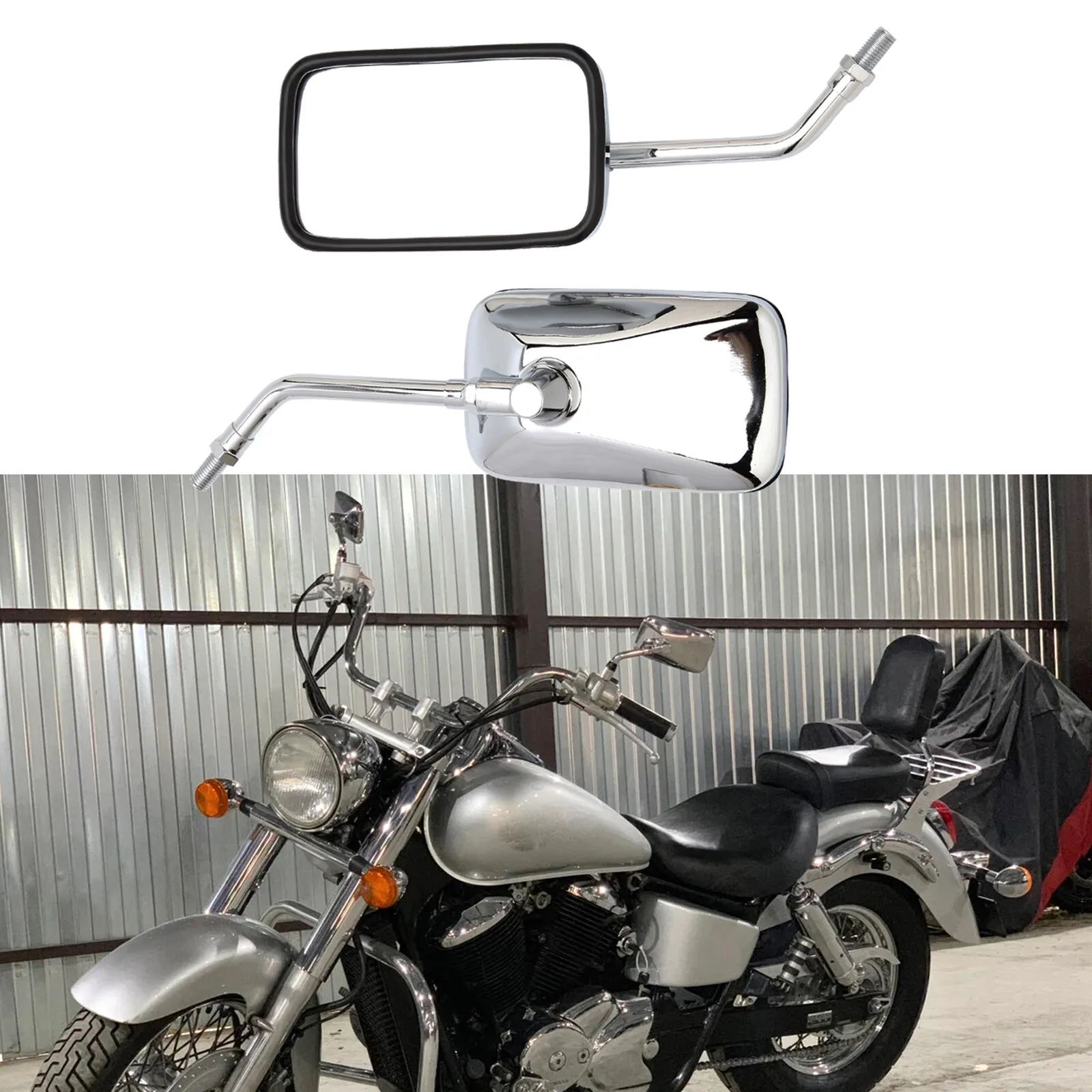 

For Honda Shadow Spirit Aero ACE VT 750 1100 VTX1800 Chrome Motorcycle Mirrors