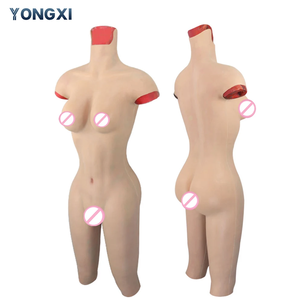 YONGXI 3d Women Silicone Ffull Body Fake Asses Sexy Men Use Silicone Jumpsuits Have Fake Vagina Styles To Choose Sissy Dress