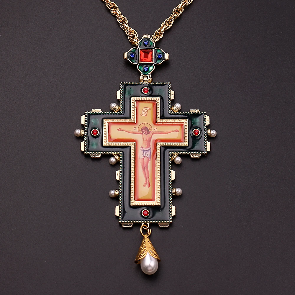 Gold Color Pectoral Cross Cros - Men'S Accessories Vintage recension och pris