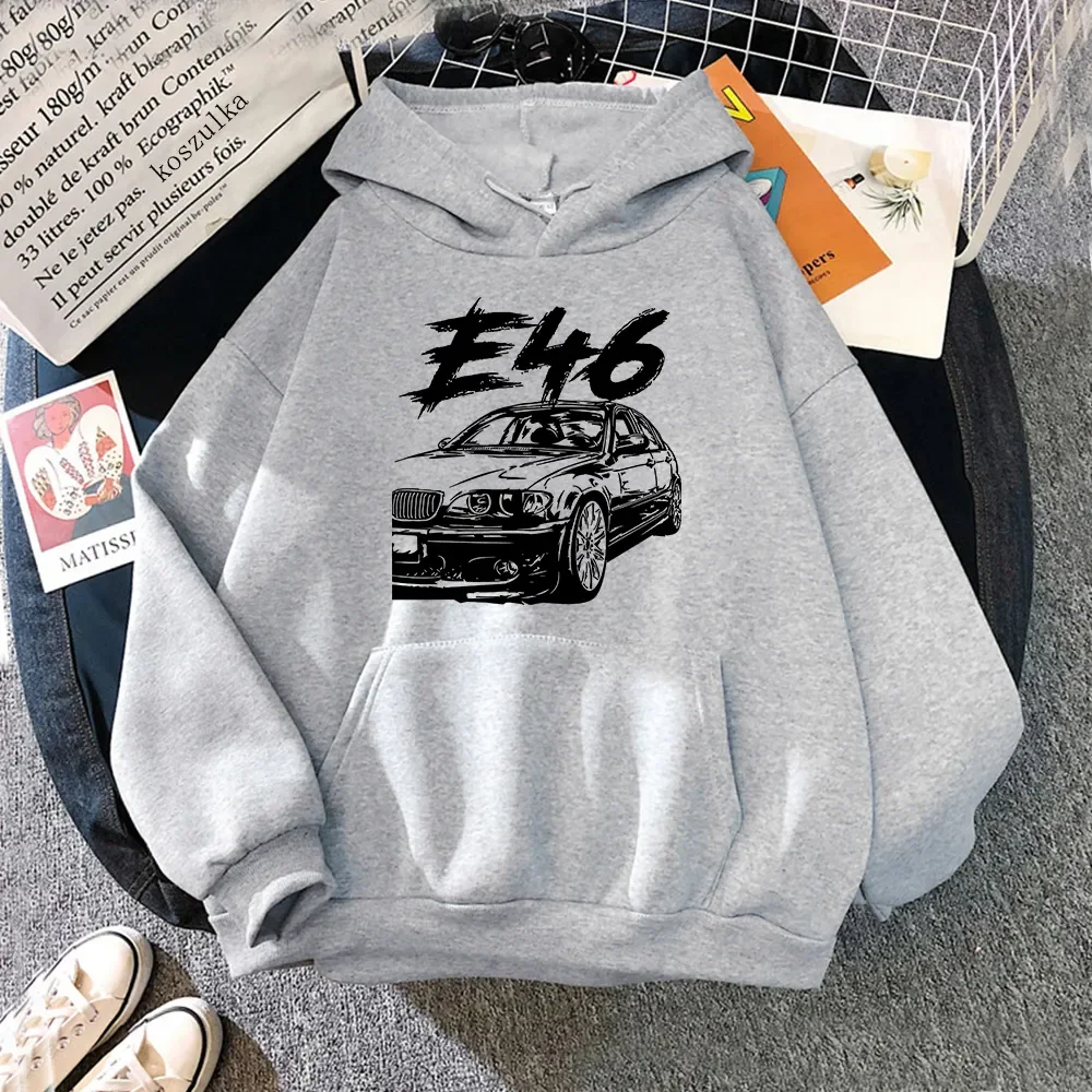 Hot Winter E46 Car Hoodies Spring/Autumn Women Tops Aesthetic Clothes Fashion Men Sweatshirt Graphic Hoodie Harajuku Sudaderas