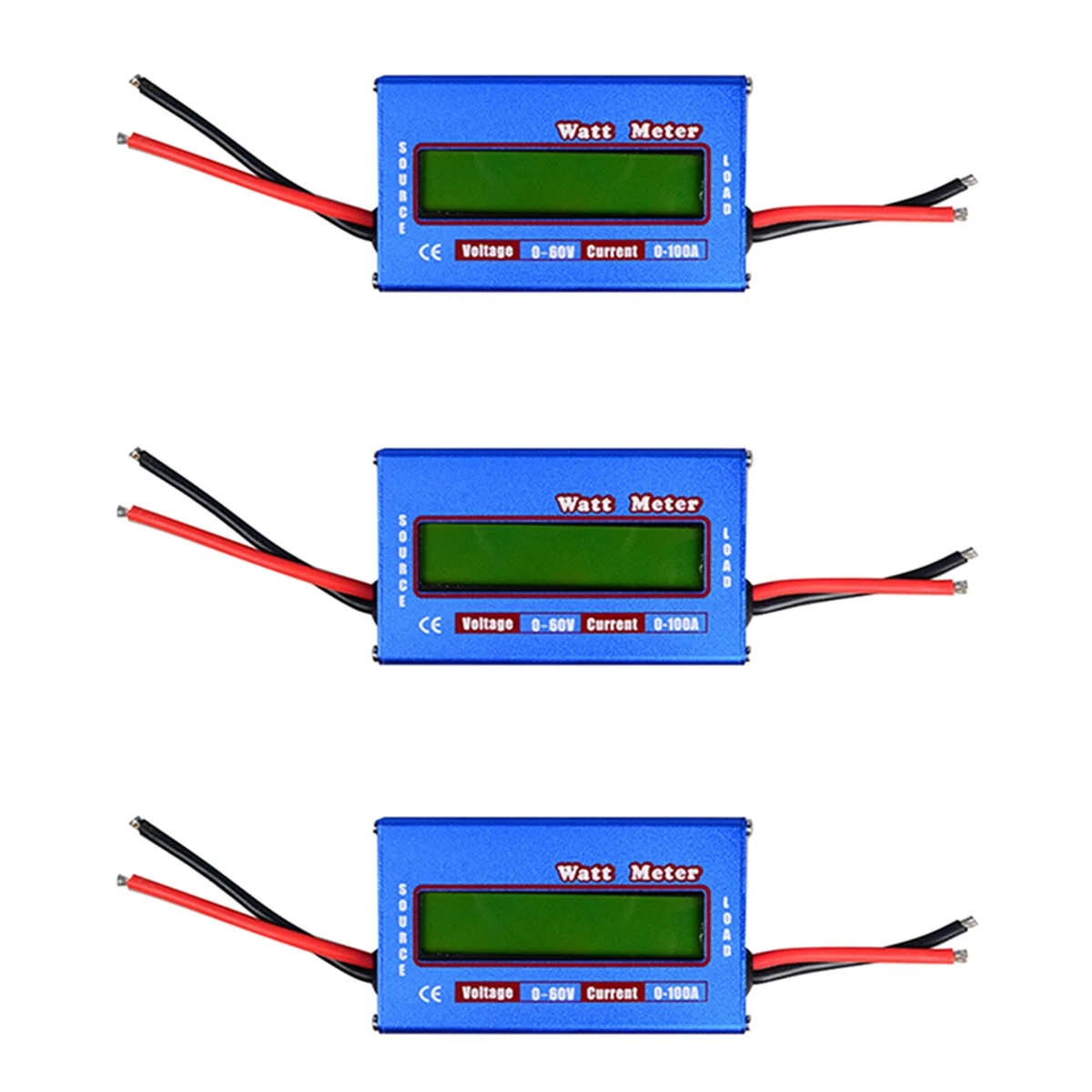 A22I 3PCS Blue RC Watt Meter Wattmeter Tester Checker Balancer Charger RC Tools for Home Electrical Instruments Supplies