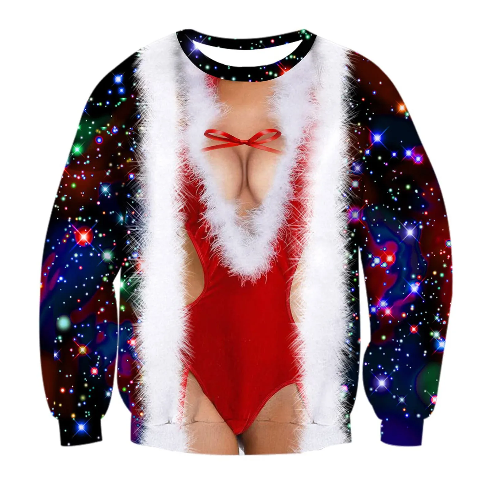 Men Women Christmas Funny Ugly Pullvoers Sweater Novelty 3D Graphic Long Sleeve Round Neck Loose Sweatshirt Para Mujer Sudaderas