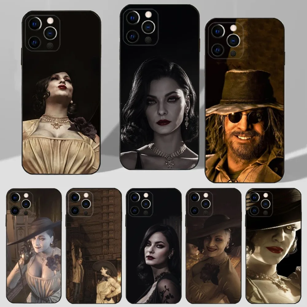 

R-Residents Evils Villages Phone Case For iPhone 16,15,14,13,12,11 Plus,Pro Max,XS,X,XR,SE,Mini,8,7 Soft Silicone Black Cover