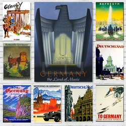 Germany Vintage Travel Poster Hamburg Drahtseilbahn Bayreuth Poster and Prints Canvas Painting Wall Art Pictures Home Room Decor