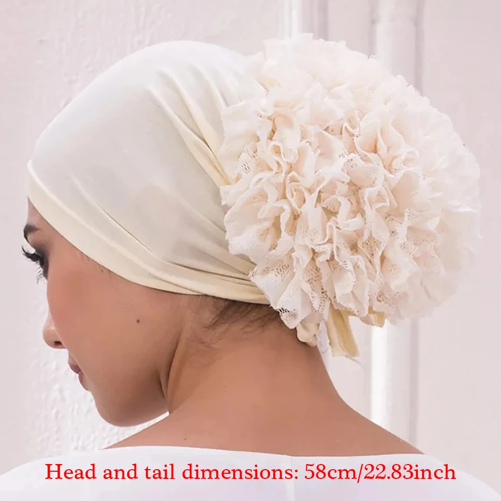 Muslim Fashion Women Hijab Scarf Stretch Turban Bonnet Tie Back Volumizer Underscarf Headband Indian Wrap Headwrap