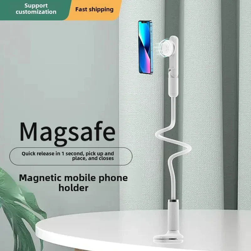 

Cross-border magsafe mobile phone holder Magnetic table head overhead mobile phone holder Live stream holder