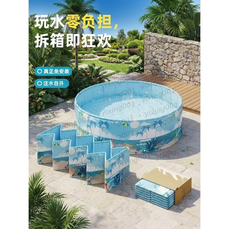 Foldable Swimming Pool Portable Water Tub For Indoor Outdoor Household Water Play Use