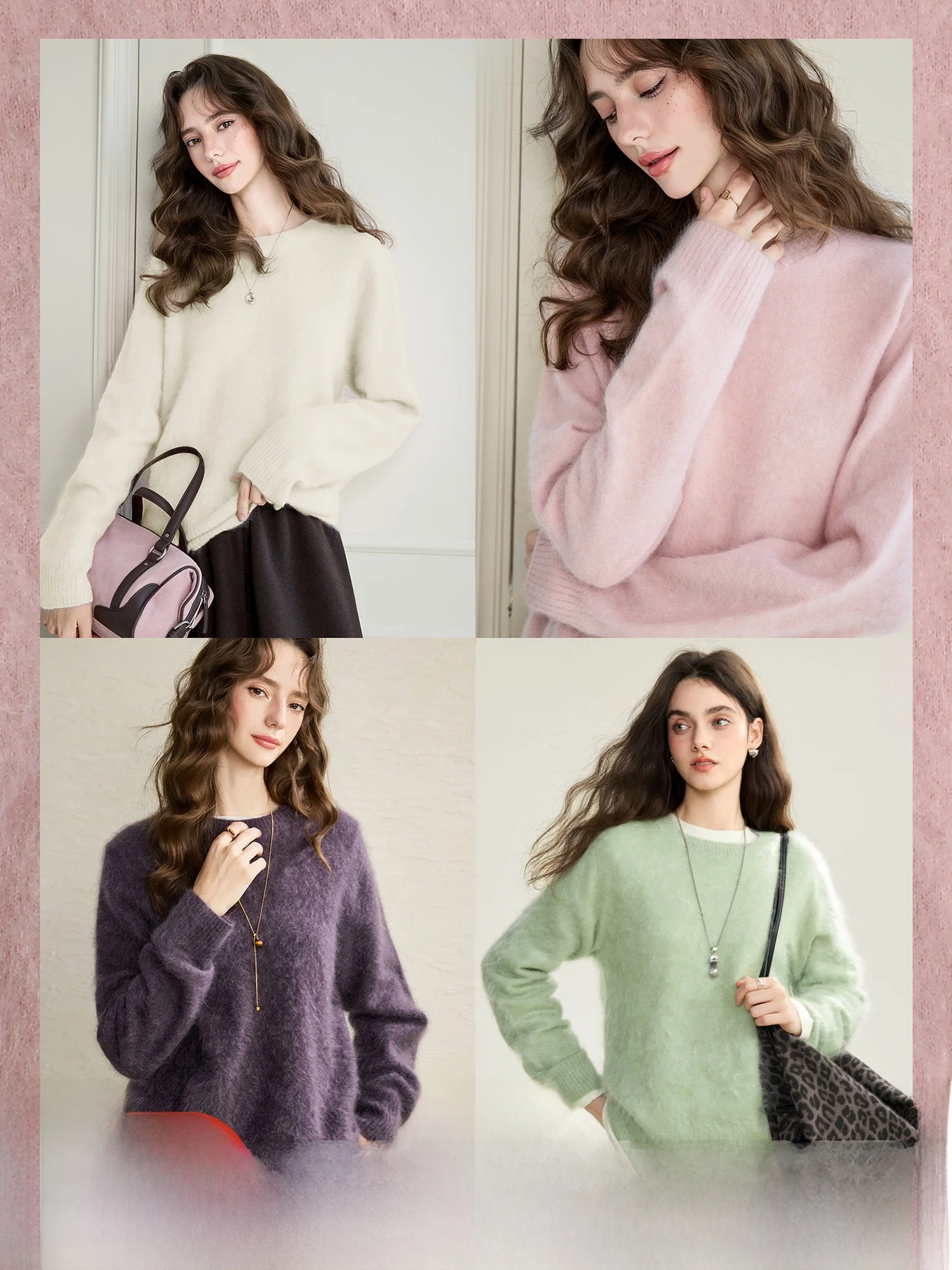 

Мягкий свитер Soft Tone Pumpkin Valley из 100% кашемира, классический круглый вырез, базовый вязаный свободный свитер для женщин, зимний, с длинными рукавами