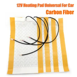 Carbon Fiber Heated Seat Heater Pads, Capas mais aquecidas, Universal para carro, 12V, 4pcs, 2 set, 2pcs, 1set, 1pc