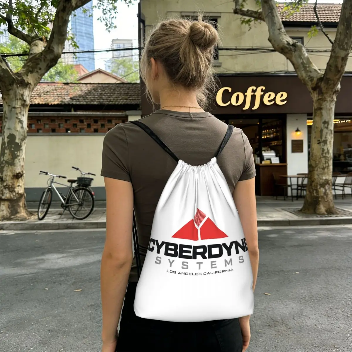 Cyberdyne Systems Backpacks Fashion Drawstring Bags Storage Bag Book Bags for Travel School