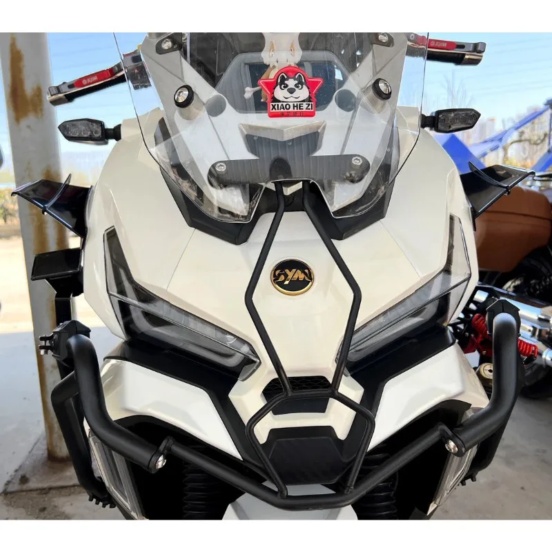 ل SYM Husky Adv 150 300 دراجة نارية البلاستيك الكربون الجبهة الجناح المفسد الجانب الرياح عدة تدفق منحرف غطاء سكوتر الملحقات