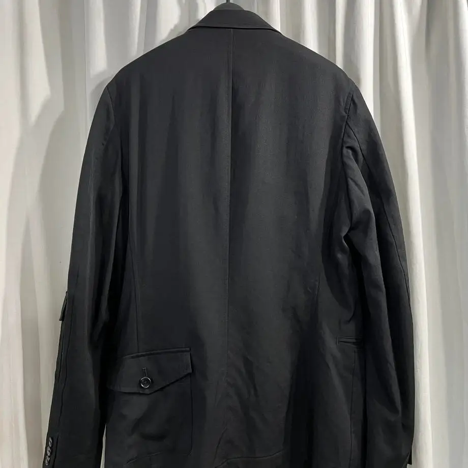 TOP-YAMAMOTO ® Men's Black Business Suit Jacket - Simple and Elegant, With Intellectual Style, Double Buttoned