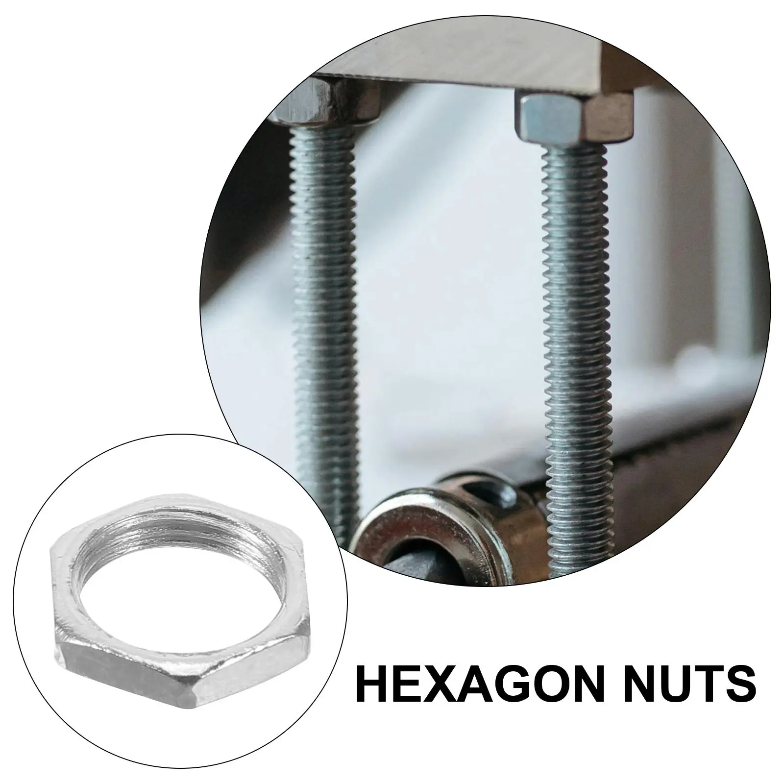 100Pcs Electronic Grade Hexagon Nuts Fine Thread Thin Flat Head Carbon Steel Fasteners for Compact Device Internal Layout Safe