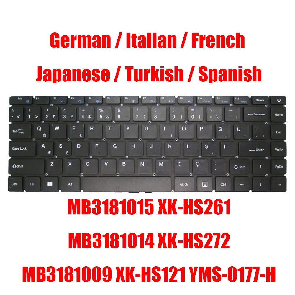 

GR IT JP FR SP TR Keyboard MB3181015 XK-HS261 MB3181014 XK-HS272 MB3181009 XK-HS121 YMS-0177-H German Italian French Spanish New