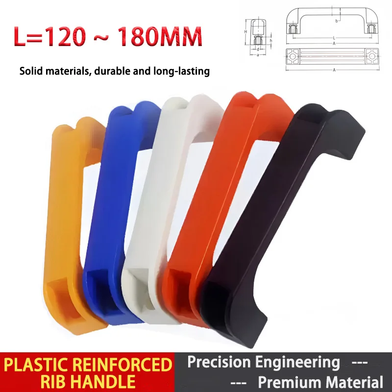 

1pcs Black ABS Plastic Reinforced Square Handle Motor Box Handle Easy To Grip U-Shaped Handle Industrial Plastic Handle E-LUPCB