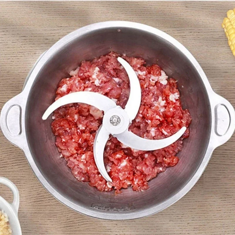 مفرمة اللحم 2L الفولاذ المقاوم للصدأ منتج أغذية كهربائي خلاط آلة المطبخ الفواكه الثوم المكسرات ، الاتحاد الأوروبي التوصيل خلاط اللحوم