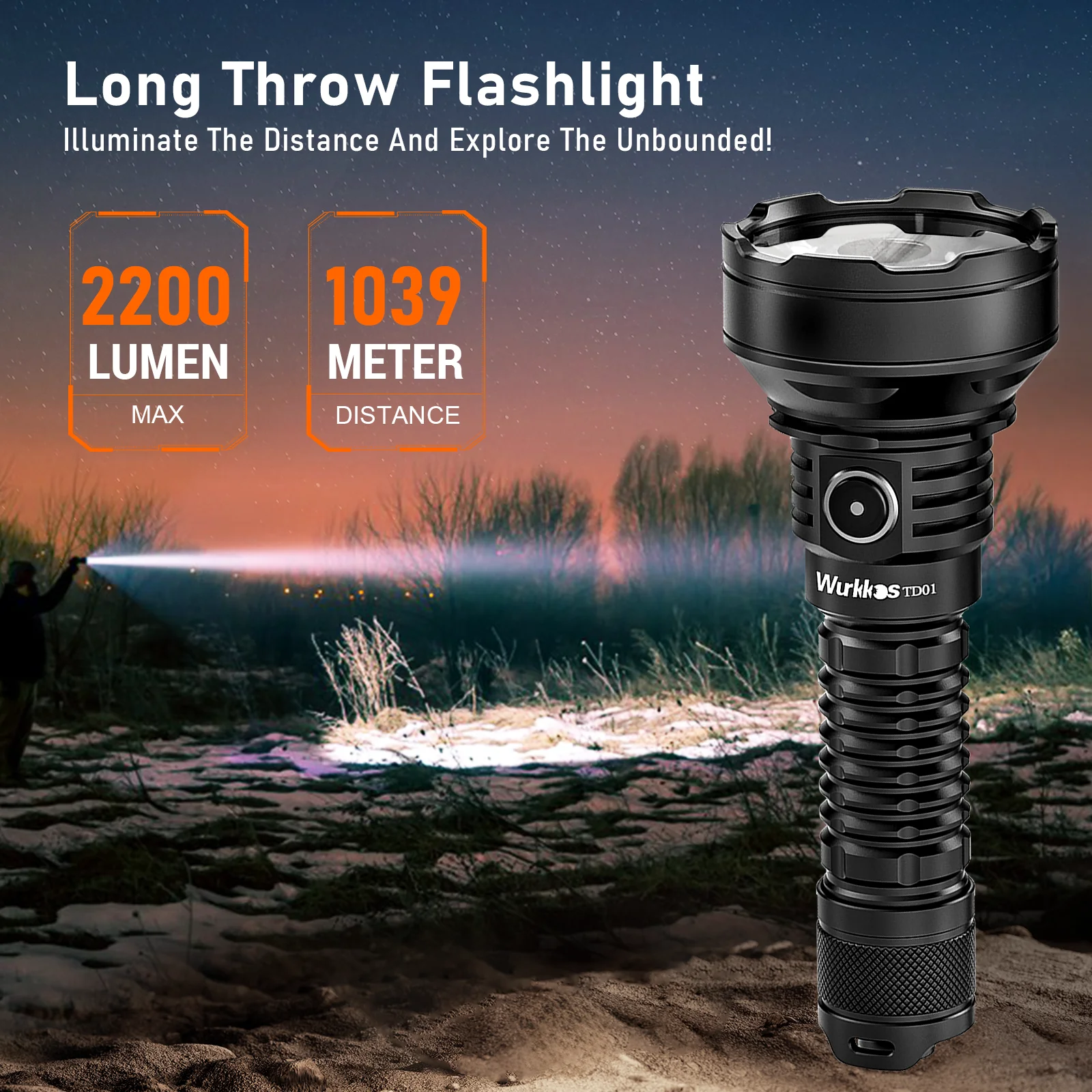 yZ[zWurkkos TD01 21700 pg[` 2200LM nCp[[dd IPX8 LED g[` 1039 [gȖhqƖ