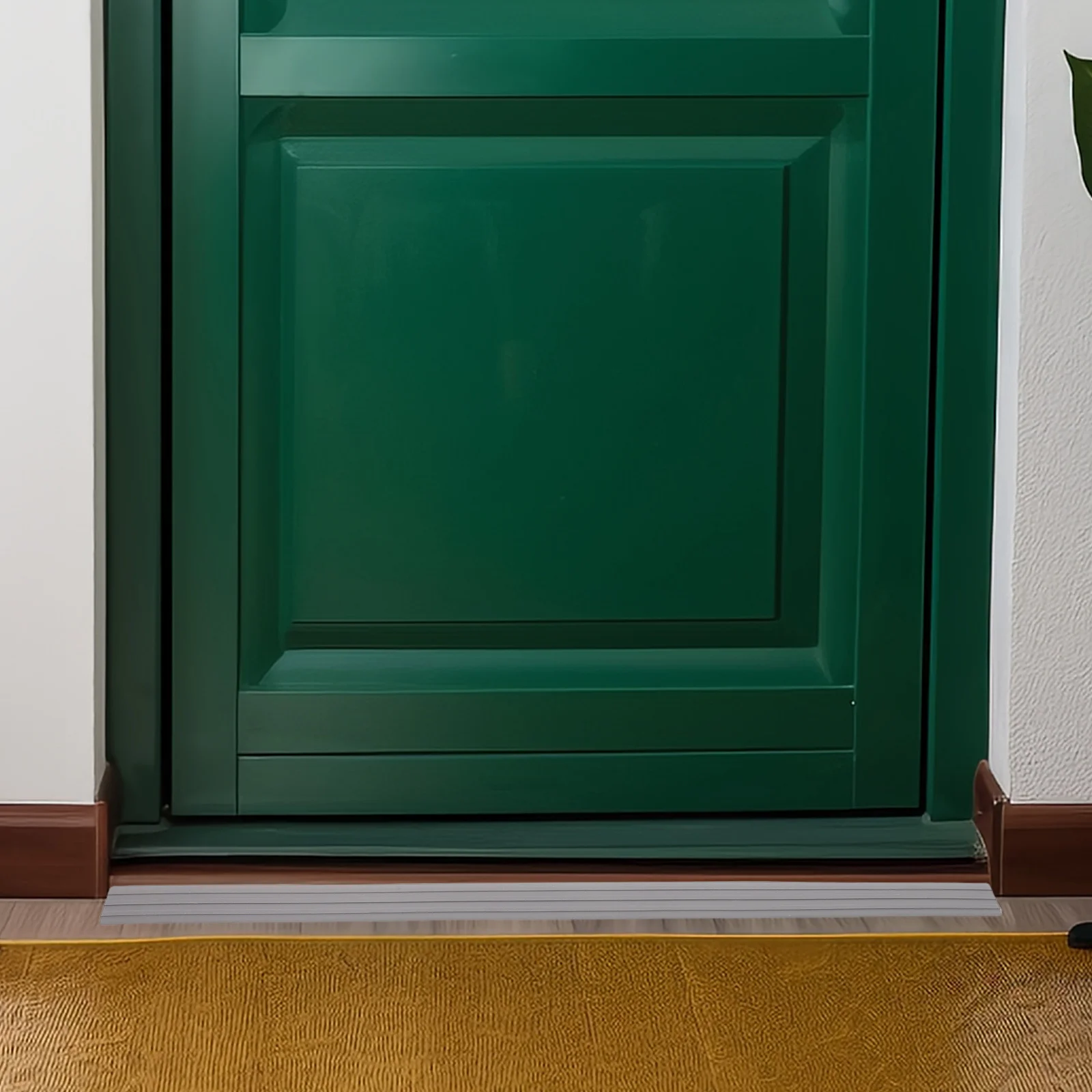 Selbstklebende Türschwellenrampe, graue Bodenübergangsstreifen, Rampenmatte für Kehrroboter, Innenschwellenrampen, Eingangsbereich, Boden