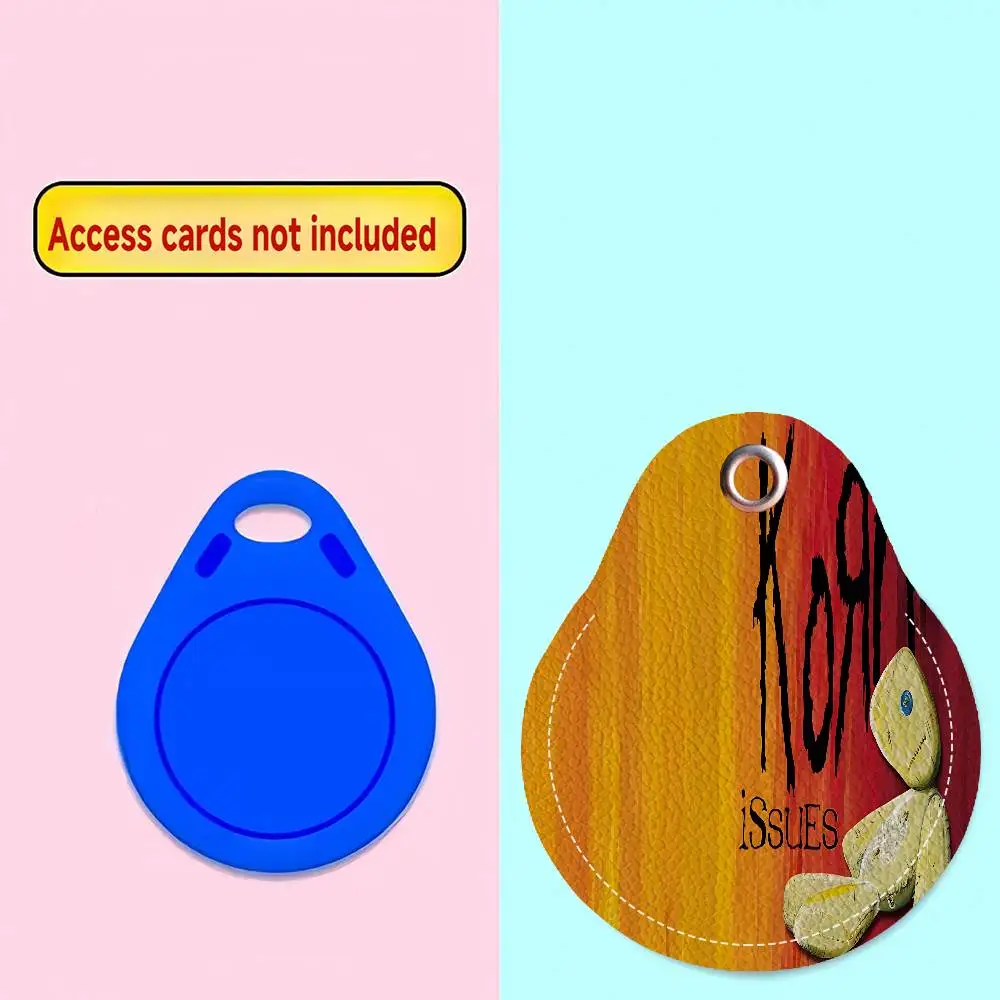 روك باند K-Korn 1 قطعة حامل بطاقة جلدية مع حلقة رئيسية قطرة الماء على شكل مفتاح حافظة مفاتيح ملحقات قفل الباب #3