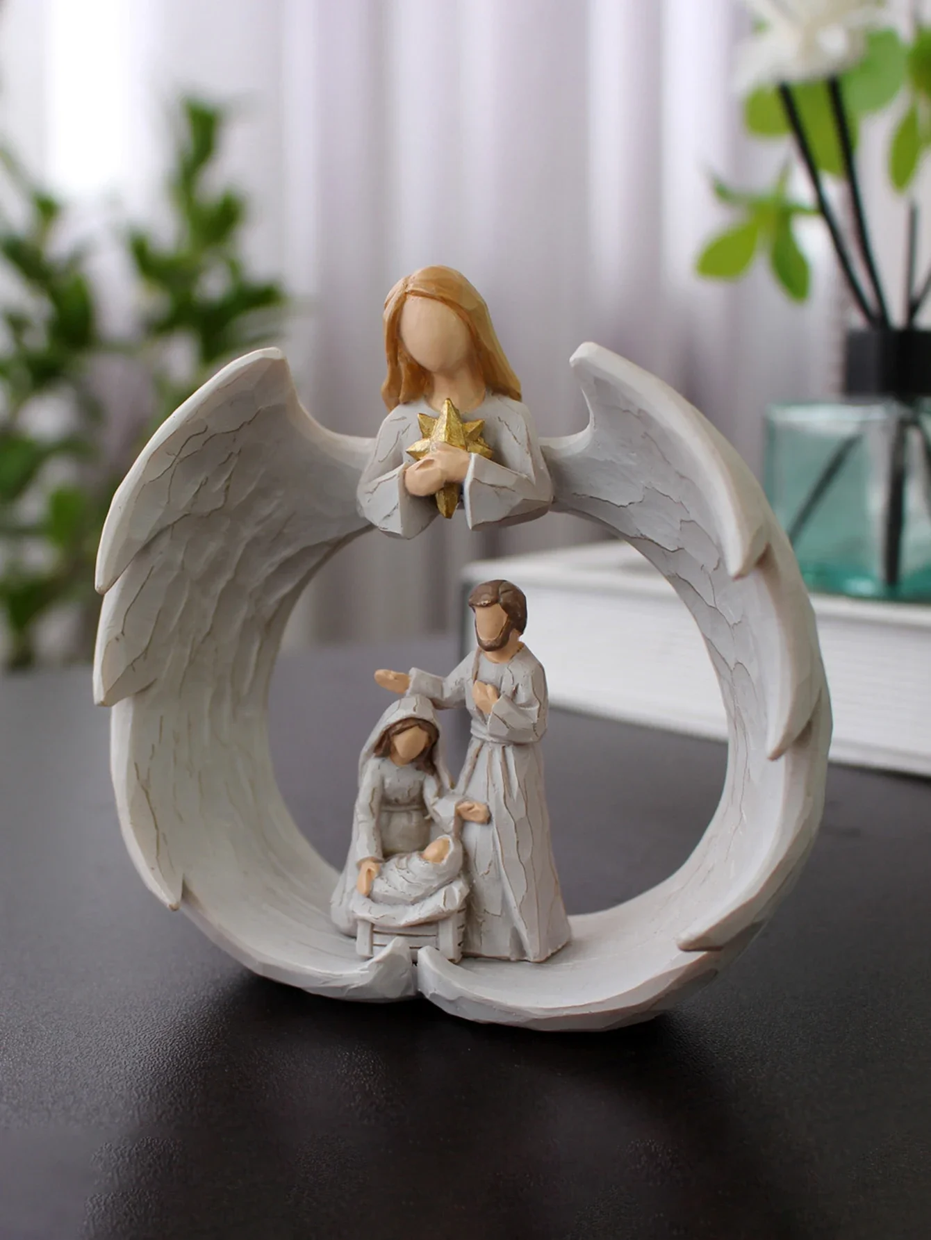 

Creative Angel Ornament Resin Crafts Home Decoration Jesus Ornament Give Mother's Day Gift