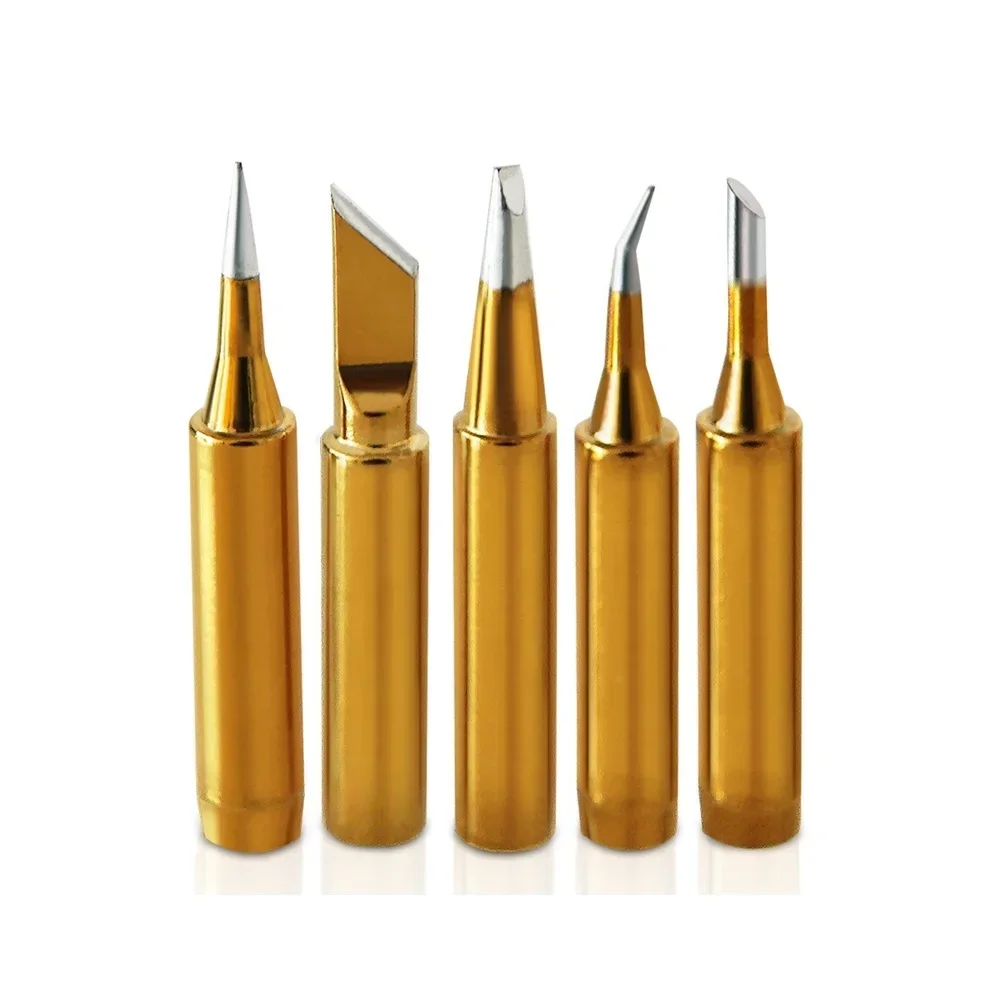 16pcs Electroplated Golden Solder Tip Solder Iron Tips 900M-T Lead-Free Lower Temperature Soldering Welding Tools