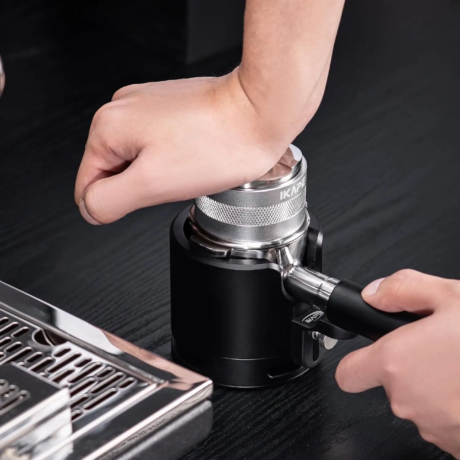 IKAPE موزع الاسبريسو والعبث 2 في 1، أداة توزيع القهوة بعمق قابل للتعديل، مناسبة لمرشح القهوة بدون قاع مقاس 51/54/58 مم #2