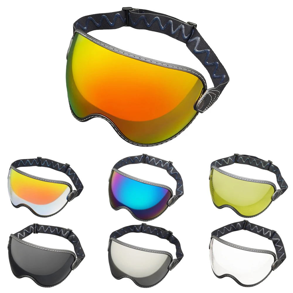 

Bubble Visor Shield Elastic Band Open Face Retro Helmet Visor