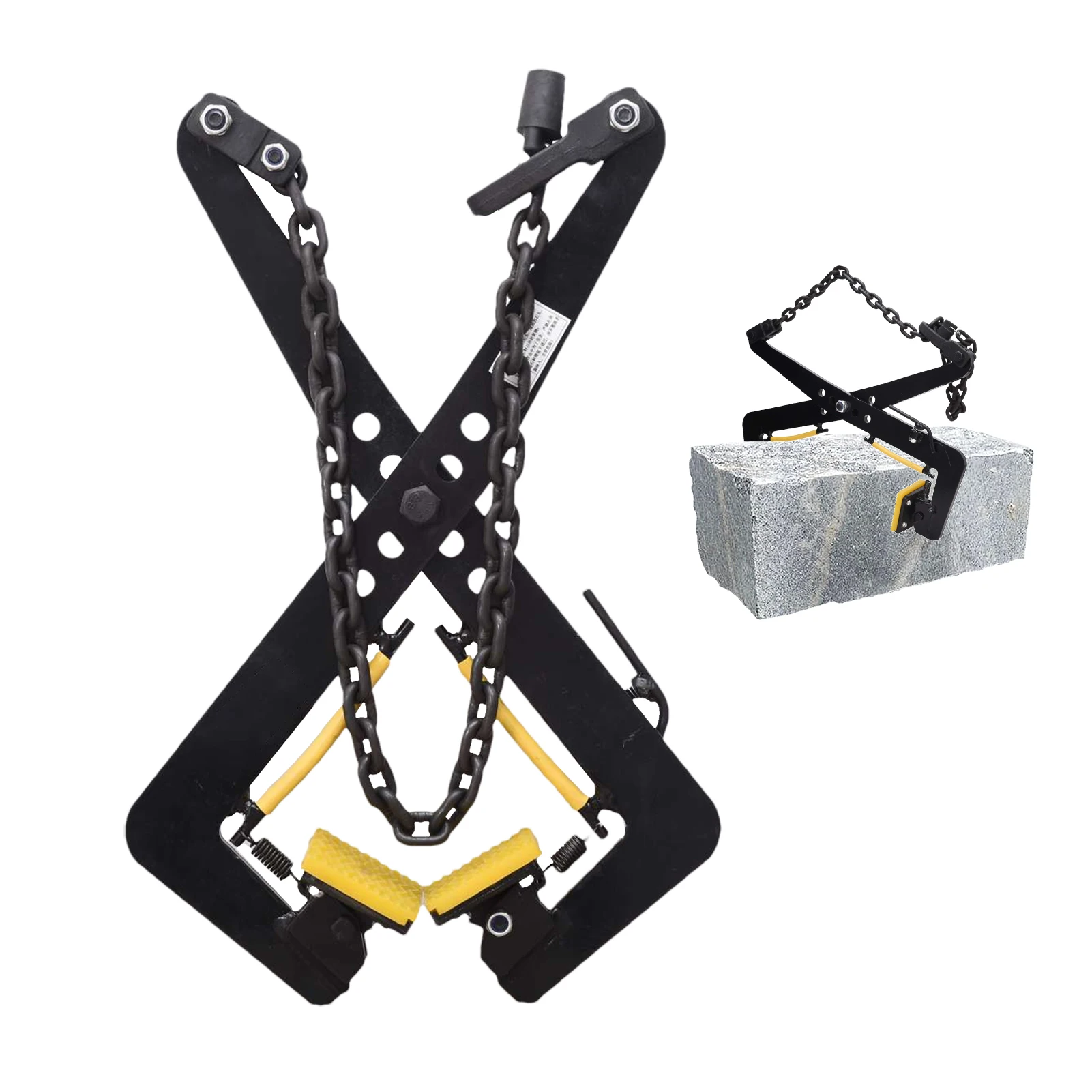 

Granite Clamp, Adjustable Lifting Clamps Heavy Duty, Handling Tools Rubber-Lined Granite Panel Lifter, Loading 350Kg/771.6Lbs