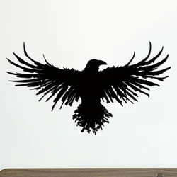 Unique Black Metal Crow Wall Decor Ideal For Bringing Charm And Style To Your Living Room With Elegant Silhouette Design
