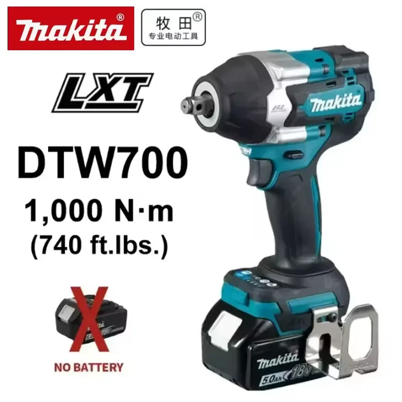 

Makita Electric Wrench DTW700 Brushless Multi functional Rechargeable Lithium Battery Auto Repair High Torque Impact Wrench