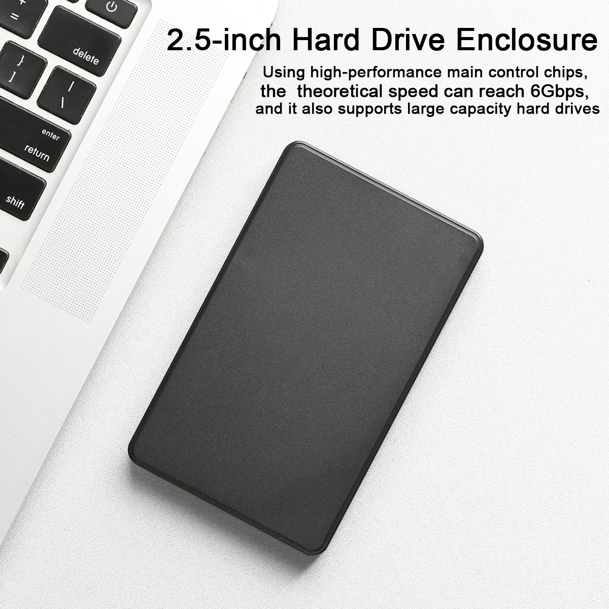 Obudowa na dysk twardy USB 3.0, 5 Gbps, 2,5 cala, SATA do USB 3.1, UASP, przezroczysta, przenośna obudowa na dysk twardy, bez użycia narzędzi, do laptopa/PC