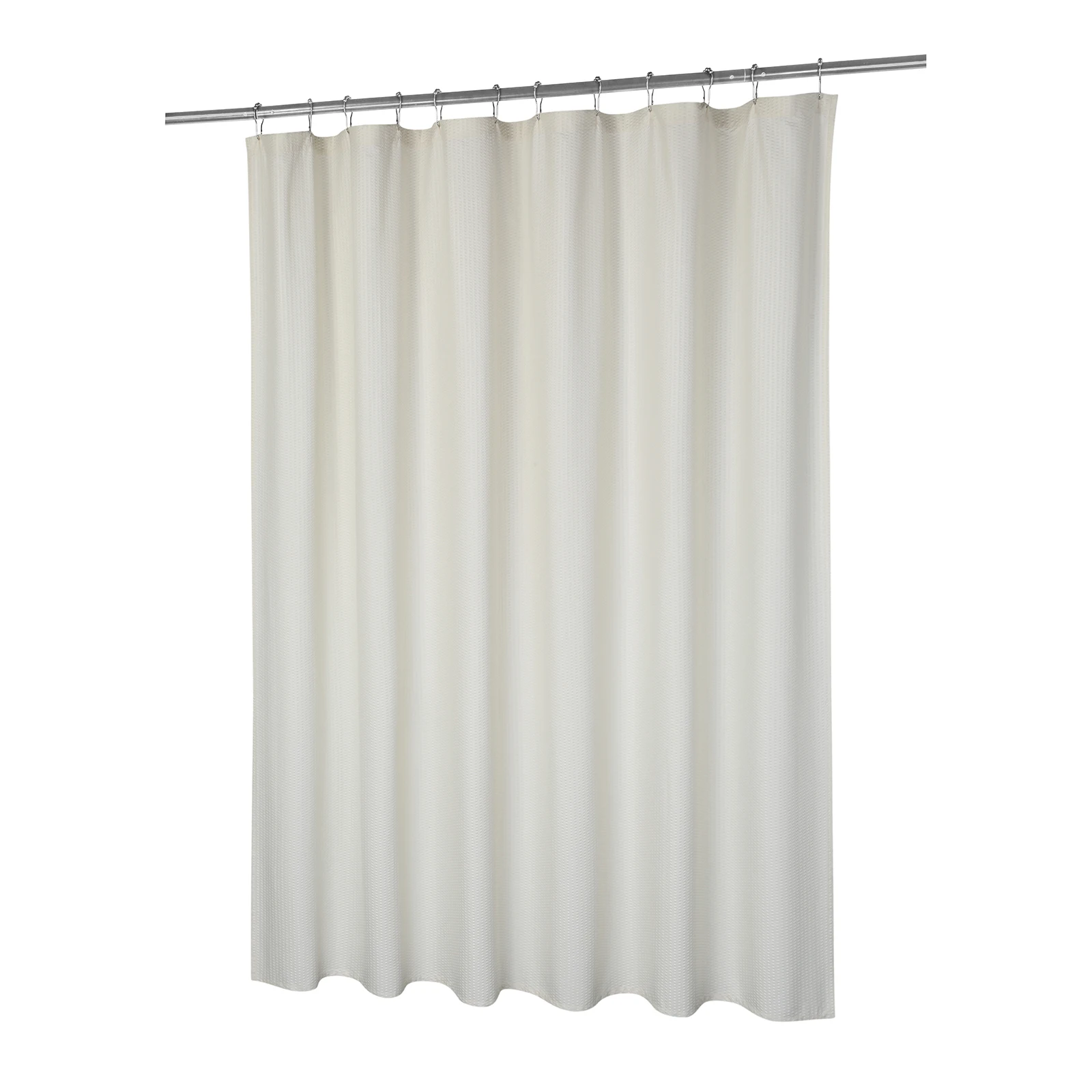 GarveeLife wasserdichter, hochwertiger Duschvorhang aus strapazierfähigem Stoff – modernes Design, pflegeleicht, mit robusten Ösen – waschbar und einfach zu installieren – 72 x 72 Zoll, weiß.