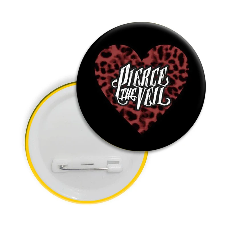 Pierce The Veil Music Band Collide with The Sky Album Cover Pins Cartoon Badge Handmade Tinplate Brooches for Bag Clothes Decor