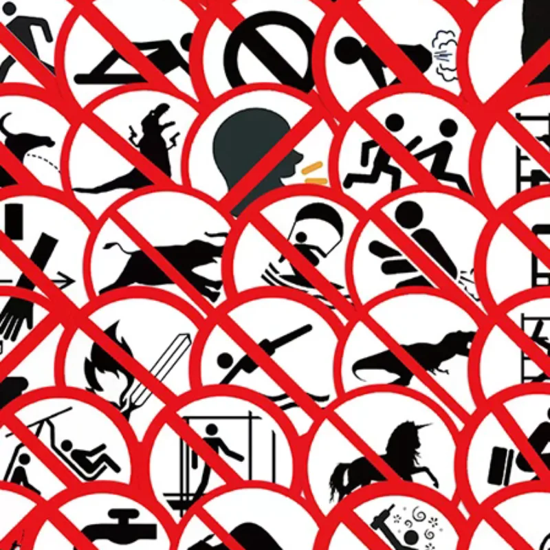 62Pcs Funny Warning…