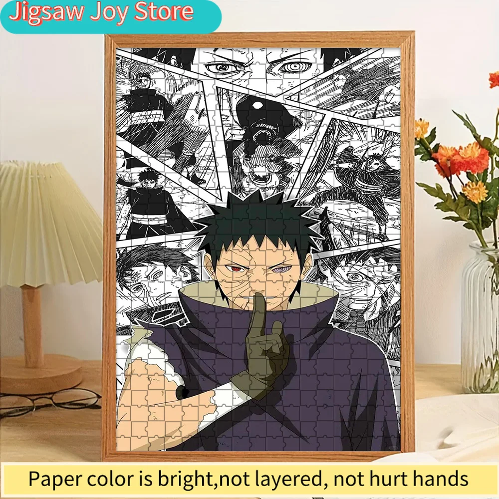 

Anime Uchiha Obito Manga Collage Scene Paper Jigsaw Puzzle, Premium Thick Paper Material, HD Black & White Manga Panel Backgroun