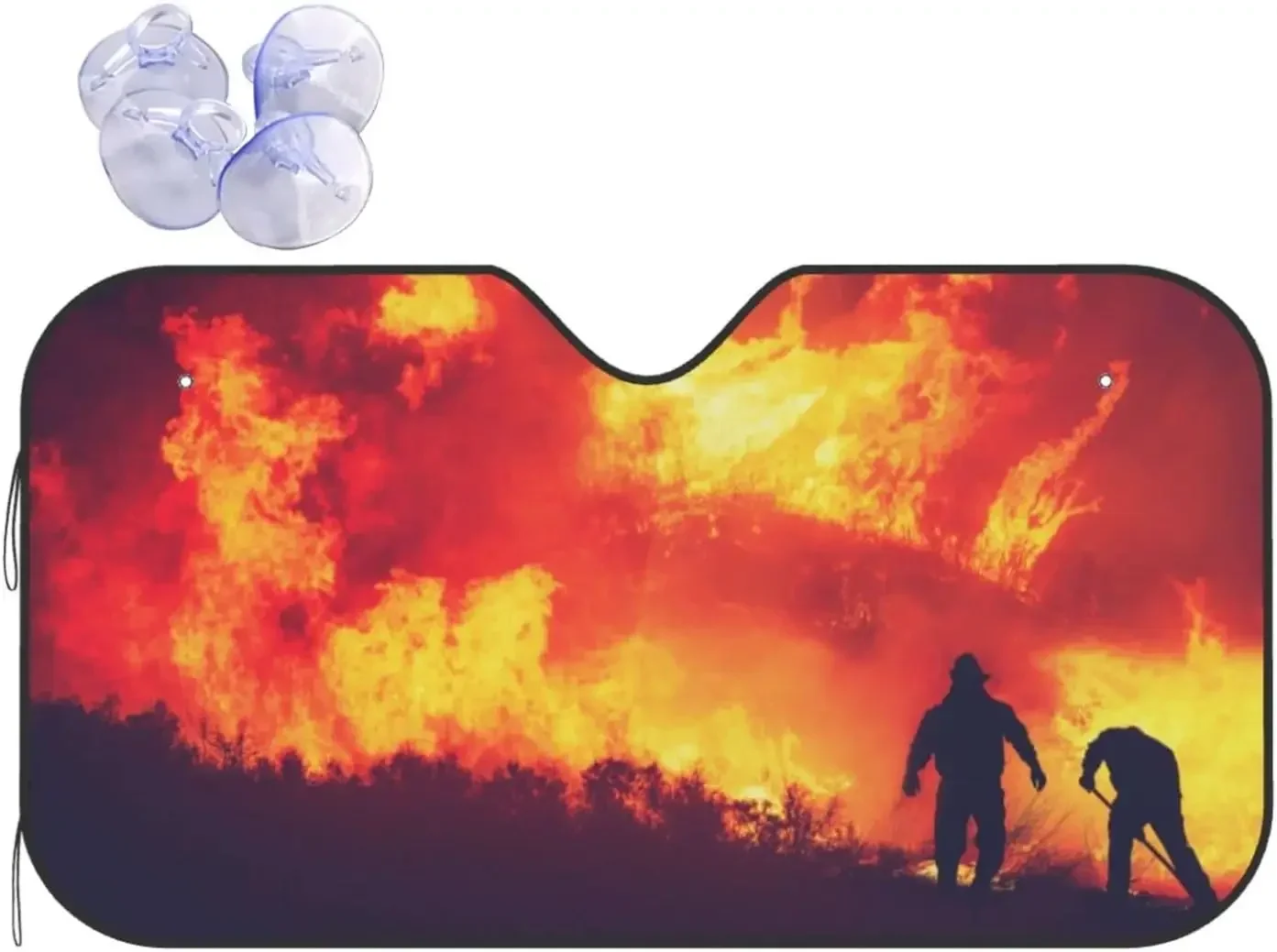 

Firefighters Fighting Fires Sun Sha Front Window Sunsha For Most Sedans SUV Truck Blocks Uv Rays Keeps Your Vehicle Cool