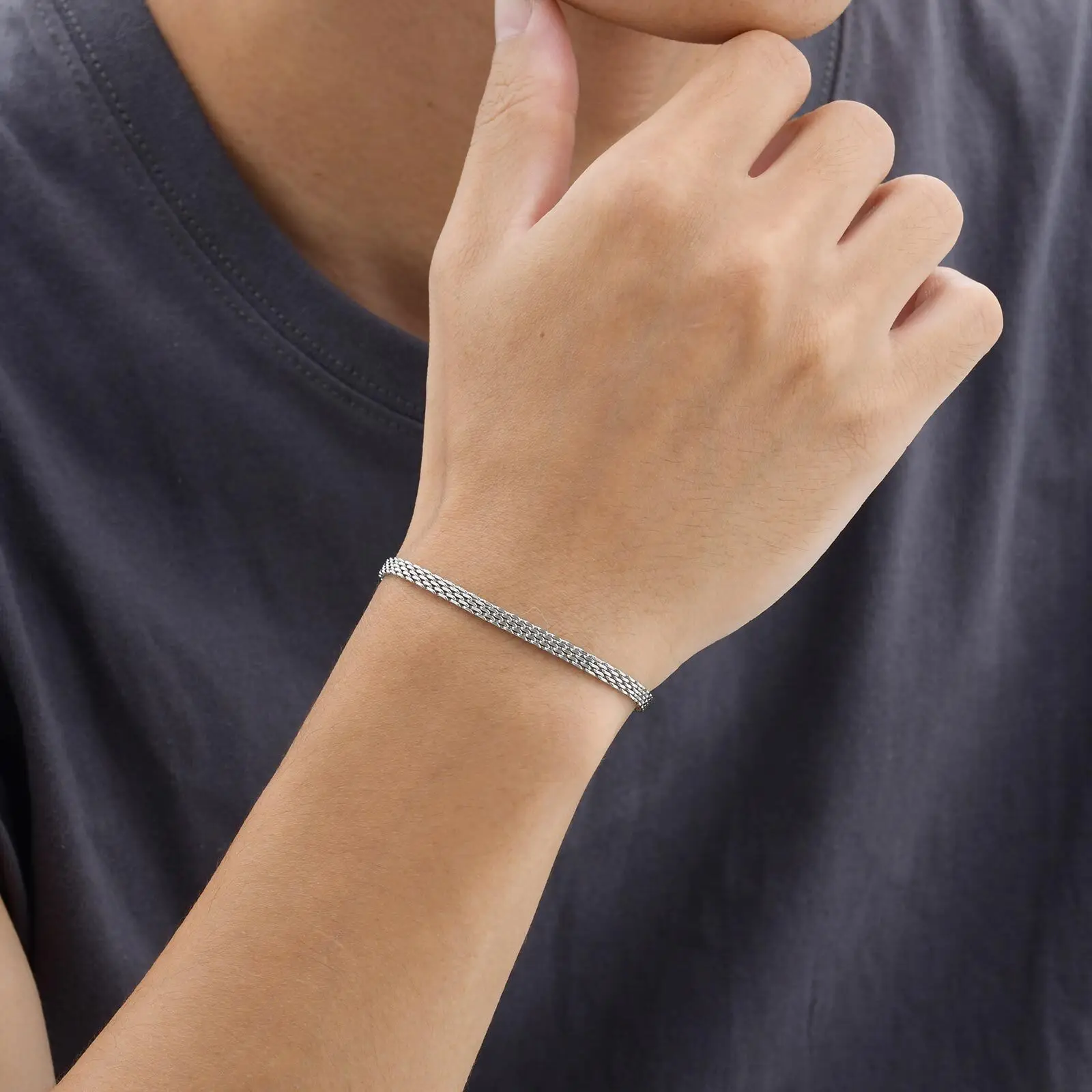 3/8 มม.สายคล้องคอสร้อยข้อมือสําหรับชาย,สแตนเลสสตีลปรับสายรัดข้อมือ,Simple Minimalist เครื่องประดับของขวัญ