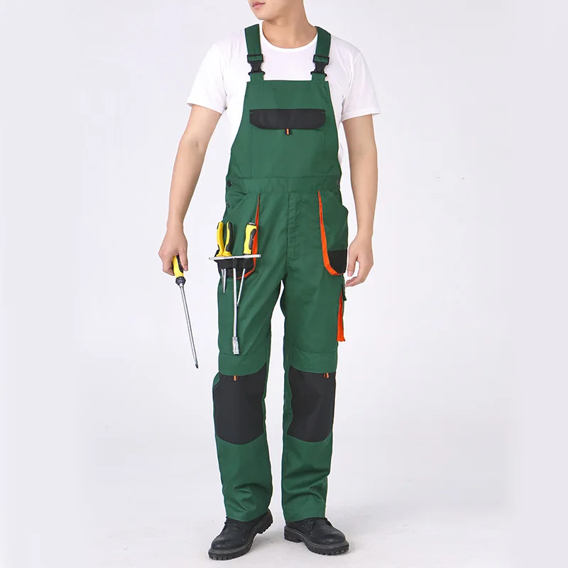 

Men's Work Jumpsuit Golf Pants Suspender Trousers Plus Size Loose Casual Workers Multi-pocket Work Wear Cargo Baggy Pants Male