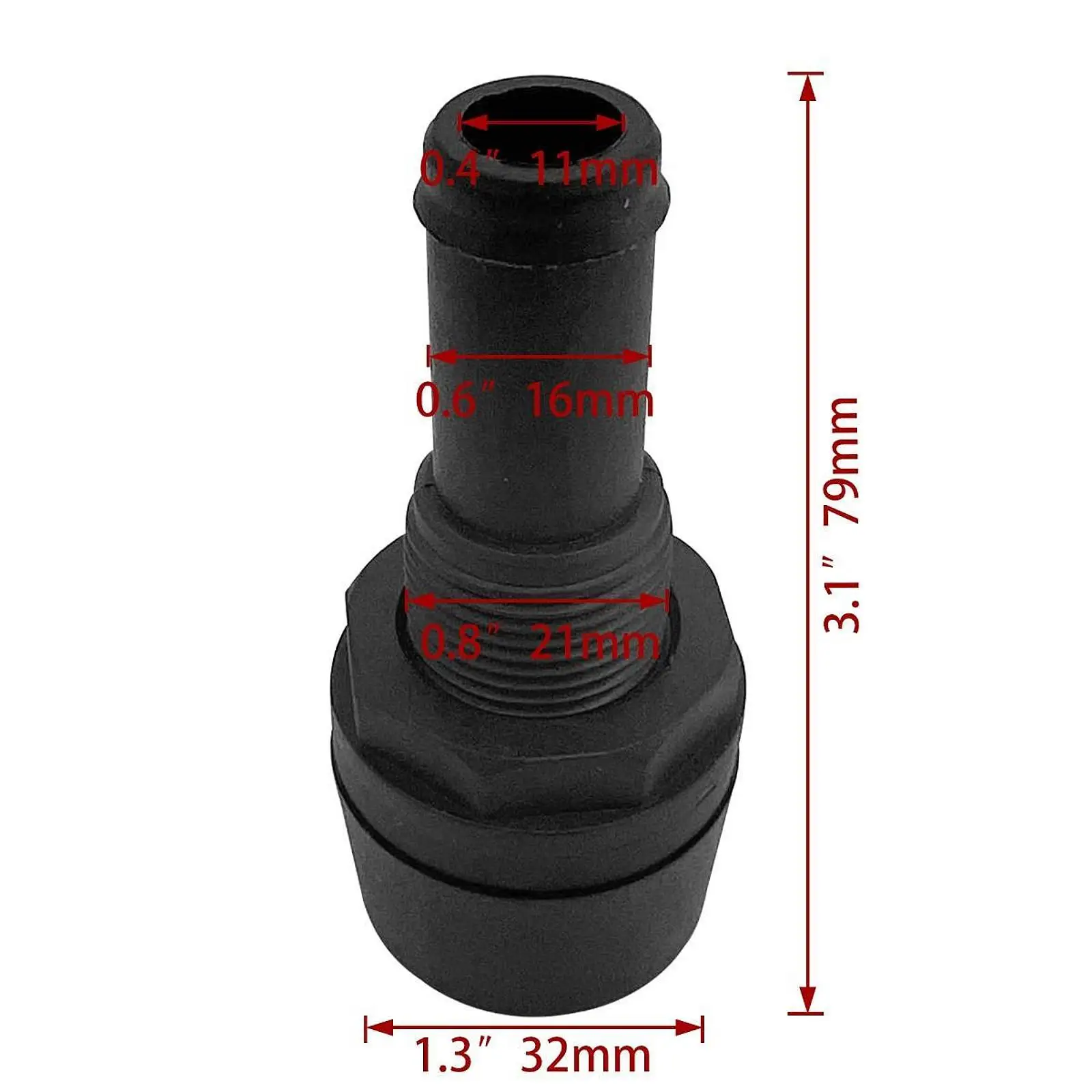 Respirateur de réservoir de carburant marin en plastique, droit et efficace, accessoire polyvalent pour yachts et bateaux