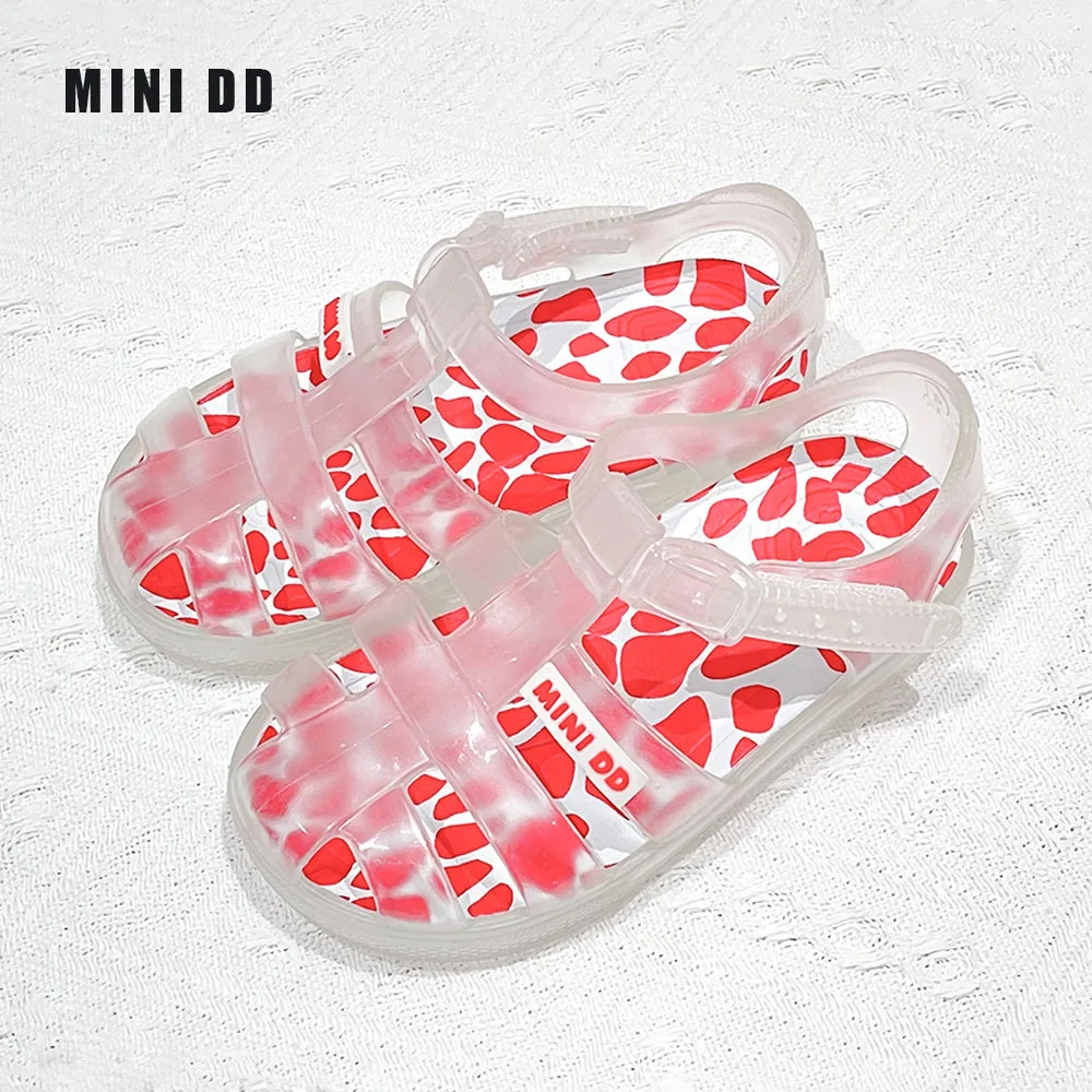 2023 New Summer Girls\' Sandals Waterproof Roman Shoes Children\'s jelly Sandals Baby Kids Non-slip Beach Shoes