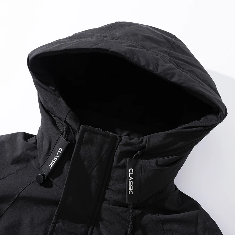 Gorasion 2025 ชายฤดูหนาวใหม่เป็ดสีขาวลงเสื้อแจ็คเก็ตหนาเสื้อแฟชั่นเสื้อคู่กลางแจ้งHooded Overcoat Jacket