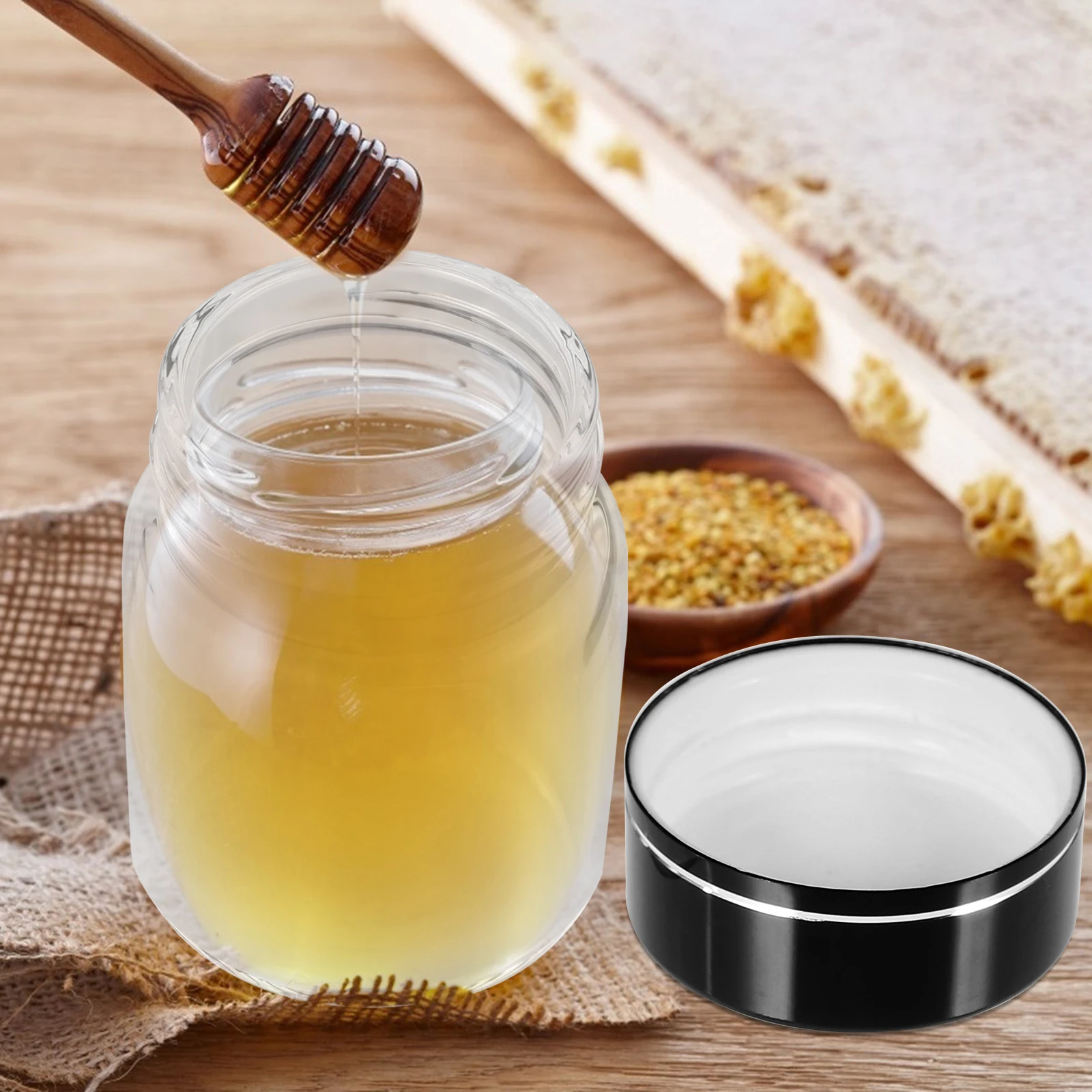 

20Pcs 25ml Transparent Glass Bottles for Honey Oatmeal Nuts Small Lightweight Portable Sample Containers Glass Bottles with Lids