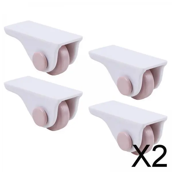 2x4x Mini Self Adhesive Caster Wheels Roller Sticky for Furniture Storage Box