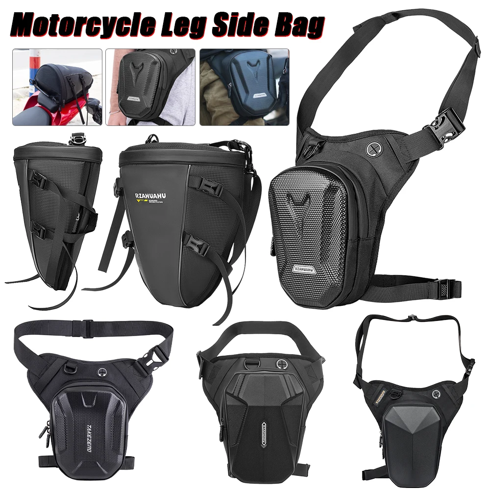 Motorbike Drop Waist Leg Bag Motorcycle Leg Side Bag EVA Hard Shell Outdoor Casual Waist Packs Bike Phone Purse Hip Bum Packs ﻿