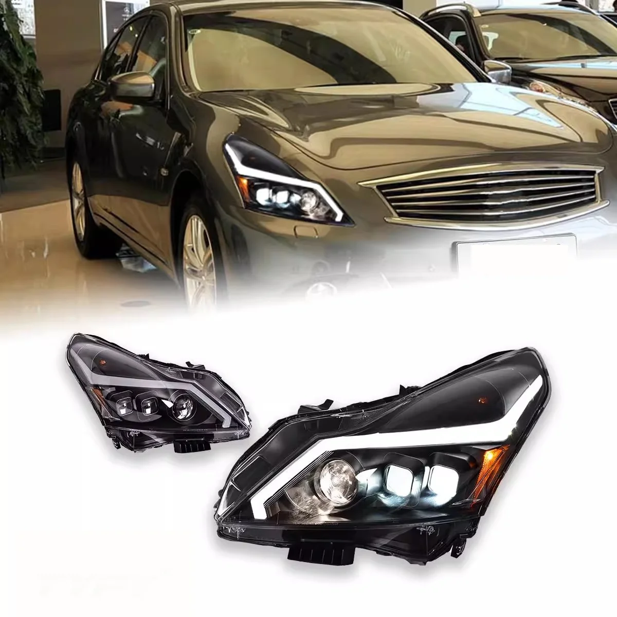 

Автомобильная светодиодная передняя фара для Infiniti G25 G37 2010-2015, модифицированные дневные ходовые огни, динамический указатель поворота