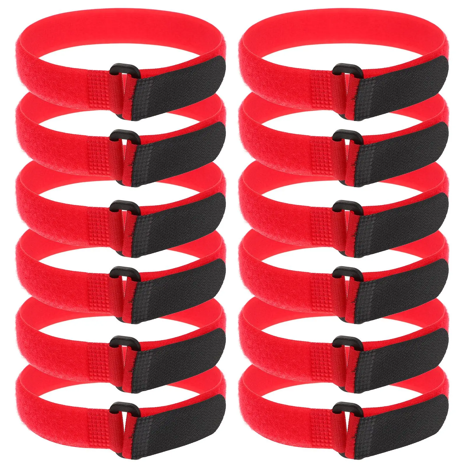 

50 Pcs Net Straps Reusable Cable Ties Appliance Cord Organizer Self Adhesive Durable Secure Reverse Buckle Football Team