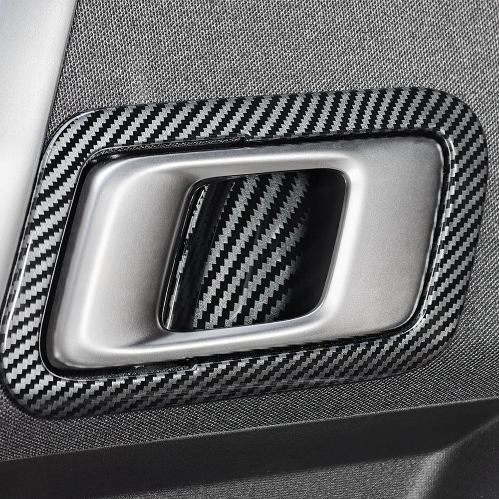 

Car Glass Switch Frame Inner Door Bowl Frame Protection Cover Carbon Ffiber Interior Accessories For Chery iCAR V27