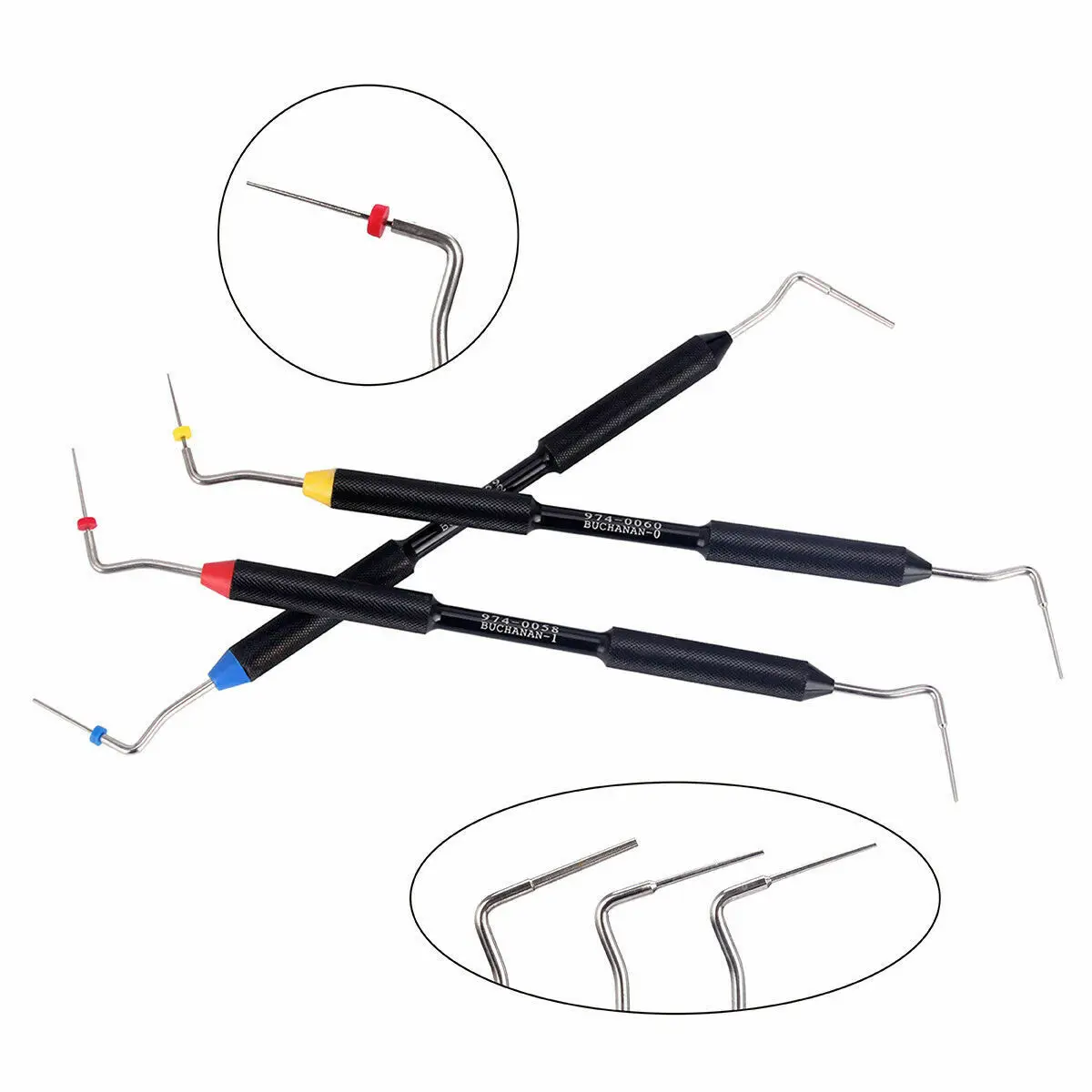

3 PCS/1Set Dental Endo Buchanan Hand Plugger #0 #1 #2 Fill Obturation Instrument Tips